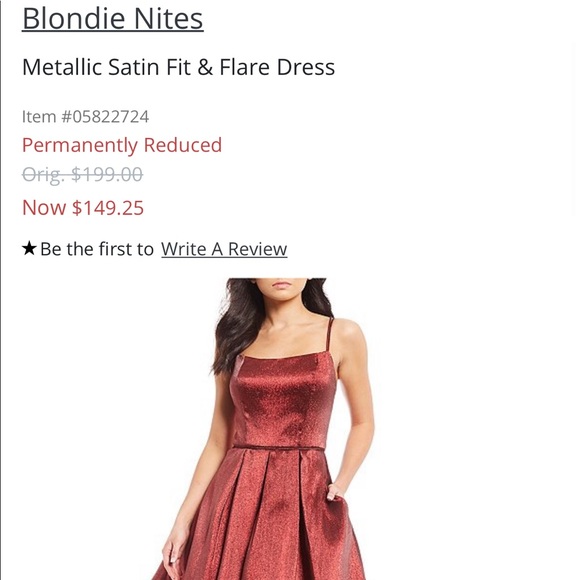 NWT Junior's shimmery dress - Picture 2 of 8